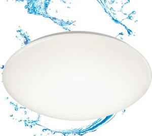 TRANGO LED Außen-Deckenleuchte, 3105 Modern IP44 LED Deckenstrahler mit CCT Farbtemperatur-Steuerung (durch ON/OFF Lichtschalter) Lichtfarbe 3000K I 4000K I 6000K in Rund *NOAH* inkl. 1x 20 Watt LED Modul - weißes satiniertes Acryl Lampenschirm, CCT, Tage