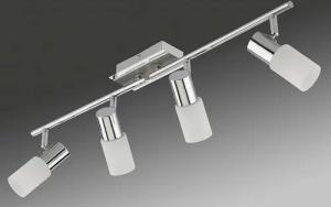 TRANGO LED Deckenstrahler, 4-flammig 2007-48 LED Deckenleuchte Chrom-Optik & Aluminium gebürstet GRACE inkl. 4x G9 LED Leuchtmittel 3.000K warmweiße Lichtfarbe Badleuchte, Flurleuchte, Küchenleuchte, Schwenkbare LED Deckenlampe, Kronleuchter