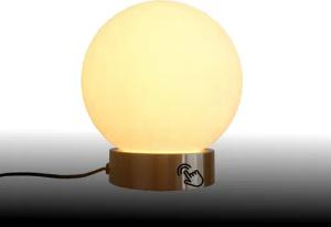 TRANGO LED Tischleuchte, 2017-05T Stufenlos dimmbar LED Tischlampe in Nickel matt mit satinierte Glasschirm *Giulia* Tischleuchte, Nachttisch & Fensterbank Lampe incl. je 1x 5 Watt LED Modul 3000K warmweiß, Schreibtischlampe mit Kugelglas