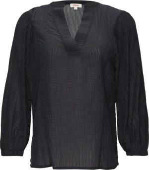 Transparente Bluse mit Strukturmuster