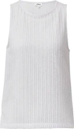 Transparentes Jersey-Top mit Rundhalsausschnitt