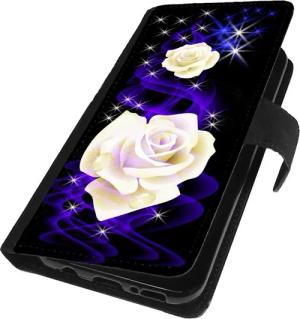 Traumhuelle Handyhülle MOTIV 298 Weiße Rose Schutz Hülle für Samsung Galaxy 5G, Handytasche Schutzhülle Flip Case Klapp Etui Cover Silikon