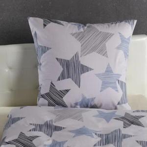 TRAUMSCHLAF Bettwäsche Sterne blau, Biber, 3 teilig, hochwertige Biber Qualität