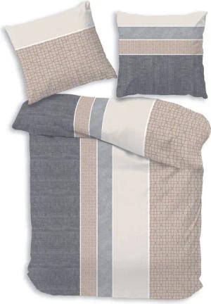 Träumschön Bettwäsche Premium Biber Bettwäsche 135x200 oder 155x220 Baumwolle - Beige Grau, Biber, 2 teilig, mit Reißverschluss, 100% Baumwolle, kuschelig warm im Winter