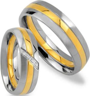 Trauringe123 Trauring Hochzeitsringe Verlobungsringe Trauringe Eheringe Partnerringe aus Edelstahl mit 4 Steine - Ohne stein JE26