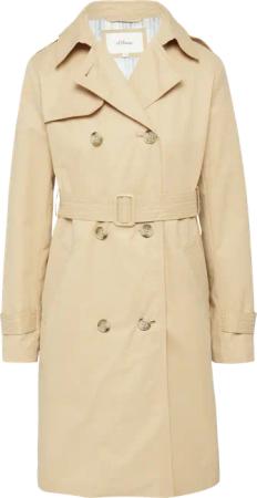 Trenchcoat mit Streifen-Futter