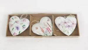 Trend Line Dekohänger TrendLine Aufhänger Metall Herz im 3er Set 7 x 2 x