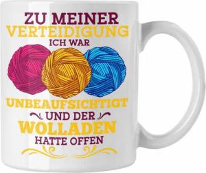 Trendation Tasse Lustige Strick Häkel-Tasse Geschenk Stricken Häkeln Spruch Oma Rentne