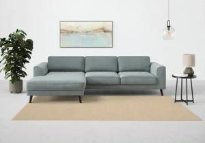 TRENDMANUFAKTUR Ecksofa Lumber Jack, elegantes Designsofa, zeitlos modern, hoher Sitzkomfort, wahlweise mit Bettfunktion u. Bettkasten, L-Form