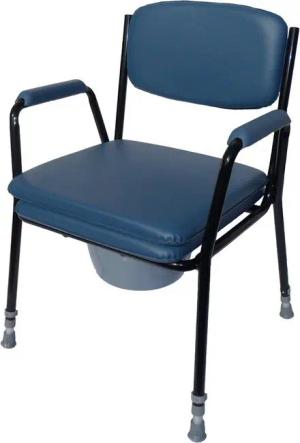 Trendmobil Toiletten-Stuhl Toilettenstuhl Nachtstuhl WC-Stuhl blau, Notdurft höhenv.