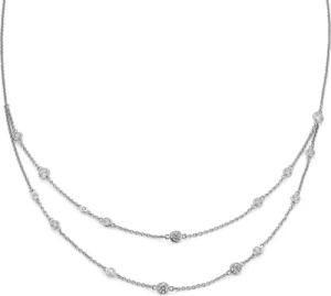 trendor 15132 Damen-Halskette 925 Silber mit Zirkonia