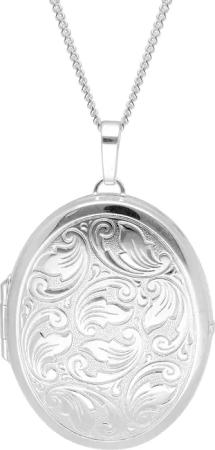 trendor 15550 Damen-Halskette mit großem Medaillon 925 Silber