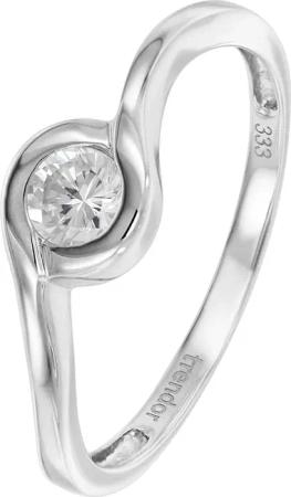 trendor 39352 Verlobungsring Weißgold 333 / 8 Karat Damenring mit Zirkonia