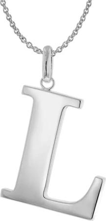 trendor 41780-L Damen-Halskette mit Großem Buchstaben L 925 Silber