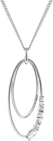 trendor 68360 Damen-Kette Silber 925 Zirkonia-Collier