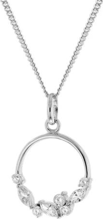 trendor 68474 Schmuck-Anhänger Zirkonia 333 Weißgold mit Silberkette