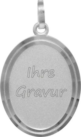 trendor 73808 Anhänger mit Namen Silber 925 Gravurplatte 36x20 mm