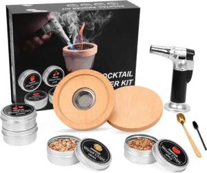 trends for living Cocktail-Set Whisky Geschenkset Cocktail Smoker Kit 4 Holzchips Vatertagsgeschenk