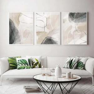trends for living Wandbild 3er Set Abstrakt Wandbilder Bilder Ohne Rahmen Wanddeko (50x70cm), (3 St)