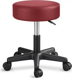 TRESKO Drehhocker Rollhocker höhenverstellbar, 10 cm Dicke Polsterung, Arbeitshocker Hocker 360° drehbar