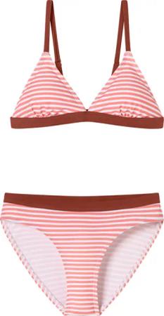 Triangel-Bikini Set Wirkware LSF40+ recycelt Streifen pink - Aqua 152