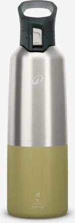 Trinkflasche Isolierflasche mit Schnellverschluss Wandern - 900 1 l khaki