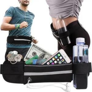 Trizand Laufgürtel Gürteltasche Lauftasche (Spar-Set, 1-St., laufen) Reflektierender Streifen erhöht die Sicherheit bei Dämmerung