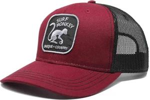 Trucker-Cap - 6 Panels / Erwachsene / Einheitsgröße (Weinrot/Schwarz)