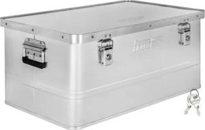 Trucky Allzweckkiste Aluminium Box mit Deckel Silber Alukiste 85 Liter Kiste Abschliessbar
