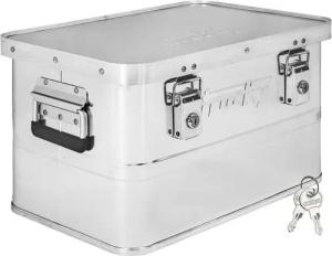 Trucky Allzweckkiste Aluminium Box mit Deckel Silber Alukiste Alu Kiste Abschliessbar