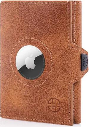 Trusador Geldbörse AirTag 'Verona' - Leder-Wallet mit AirTag- & Münzfach (Handarbeit, Handmade in Europe, inklusive Apple AirTag), Vollnarbenleder, AirTag Wallet Herren & Damen