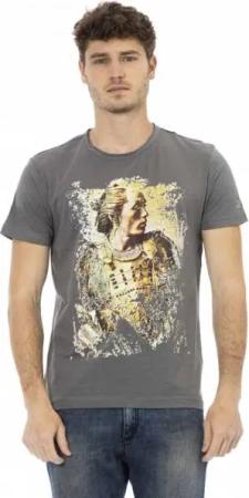 TRUSSARDI Action Herren Rundhals Conqueror T-Shirt Grau 2AT08F002