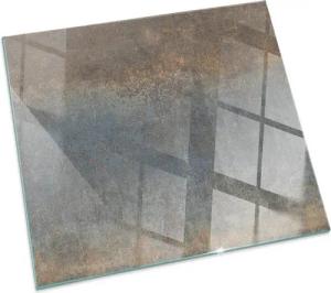 Tulup Bodenschutzplatte Braun Abstraktes Rostmuster, Gehärtetem Glas Kaminöfen Schutzplatte