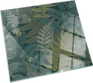 Tulup Bodenschutzplatte Grün Pflanzenmotive, Gehärtetem Glas Kaminbodenplatten