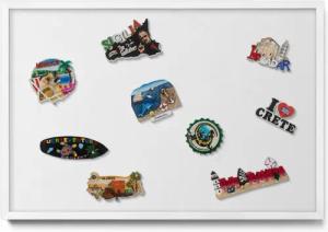 Tulup Magnettafel mit weißem Rahmen, Magnettafel mit Farbvariationen, Wandtafel, Magnetisches Memoboard Dekorative für Erinnerungen