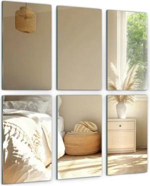 Tulup Spiegelfliesen Selbstklebende Dekorationsfliesen Moderne - 6 Stück Set Glamour