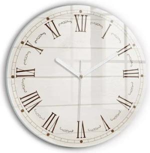 Tulup Wanduhr Glas Wanduhr Mit Motiv Römische Ziffern Wanduhr Aus Glas Glas Wanduhr