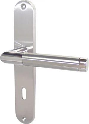 Türbeschlag Edelstahl Türbeschlag Modell Hit II Langschild Türdrücker, Für Feuchträume geeignet