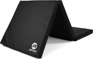 Turnmatte 180 x 60 x 6 cm schwarz Weichbodenmatte klappbar Jeflex