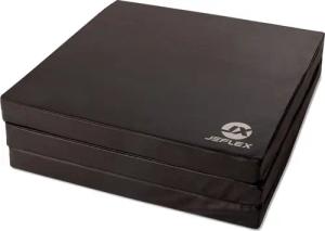 Turnmatte 180 x 60 x 6 cm schwarz Weichbodenmatte klappbar Jeflex