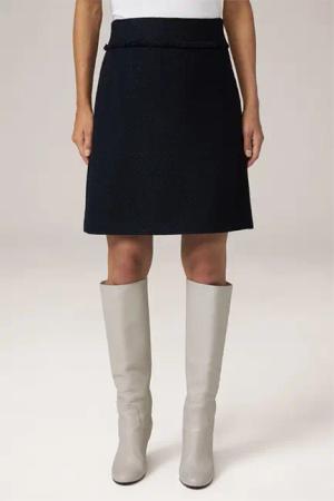 Tweed-Stiefel-Rock in Navy