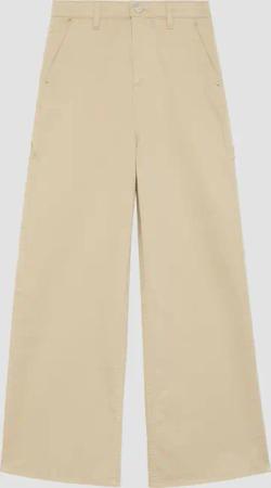 Twill-Hose / Regular Fit / High Rise / Wide Leg