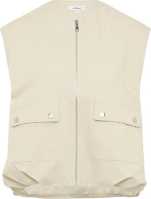 Twill-Weste im Relaxed Fit mit Raffungs-Details