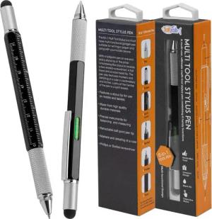 TwitFish Multitool 6-in-1 Stylus Pen mit Schraubendreher, Wasserwaage und mehr (1 Stk), (1 St)