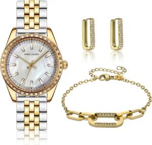 Uhren- und Ohrring-Set für Damen Marc Lauder Tirana