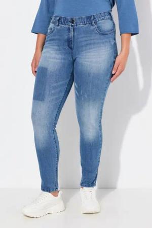 Ulla Popken 5-Pocket-Jeans Jeans Sarah Spray-Effekte schmales Bein Stretch