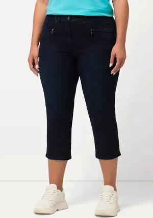 Ulla Popken 7/8-Hose 7/8-Jeans Mony Elastikbund Reißverschlusstaschen