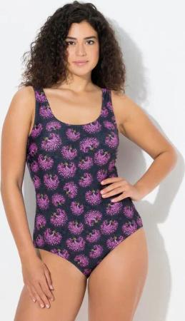 Ulla Popken Badeanzug Badeanzug Feuerwerks-Blüten ohne Softcups