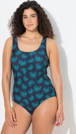 Ulla Popken Badeanzug Badeanzug Feuerwerks-Blüten ohne Softcups