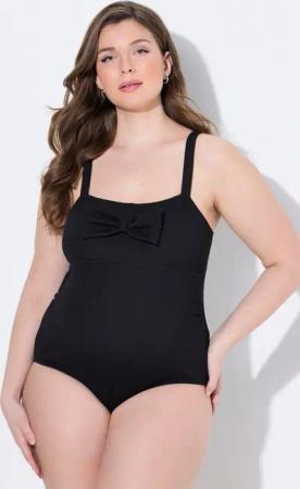 Ulla Popken Badeanzug Badeanzug Softschalen Zierschleife Schwangerschaft